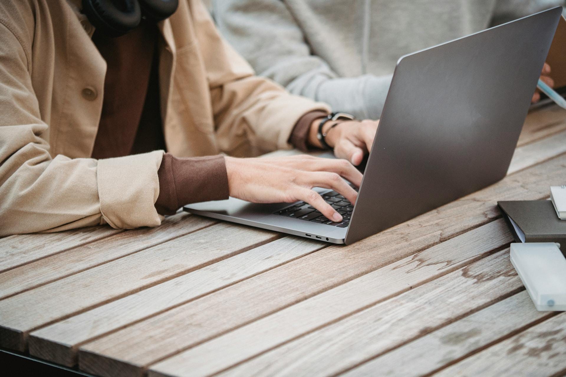 Computer on desk