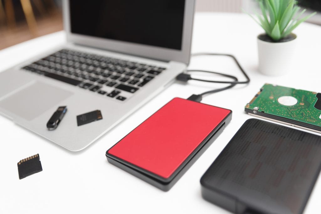 Recover data from an external hard drive