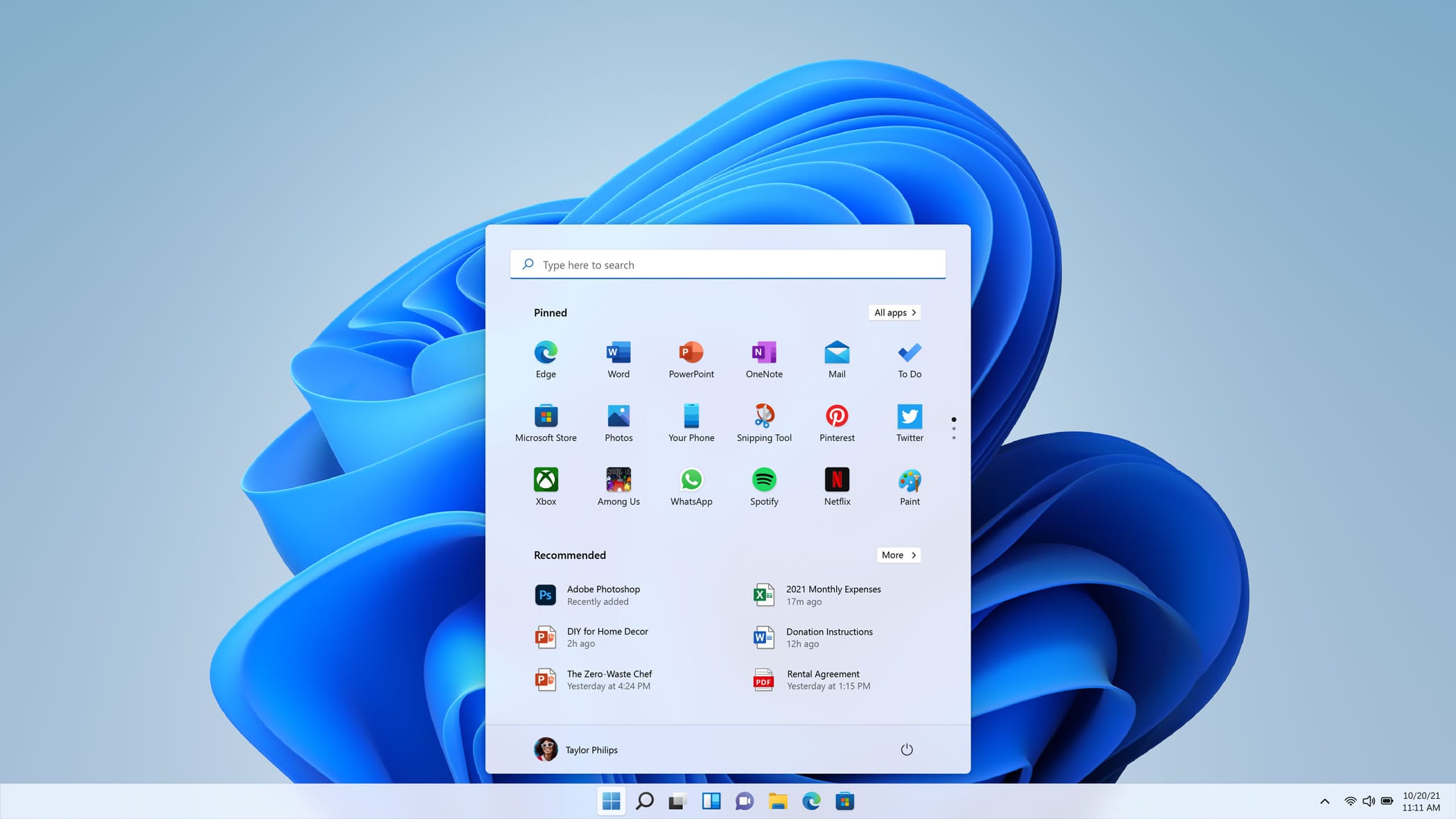 Start Menu - Windows 11
