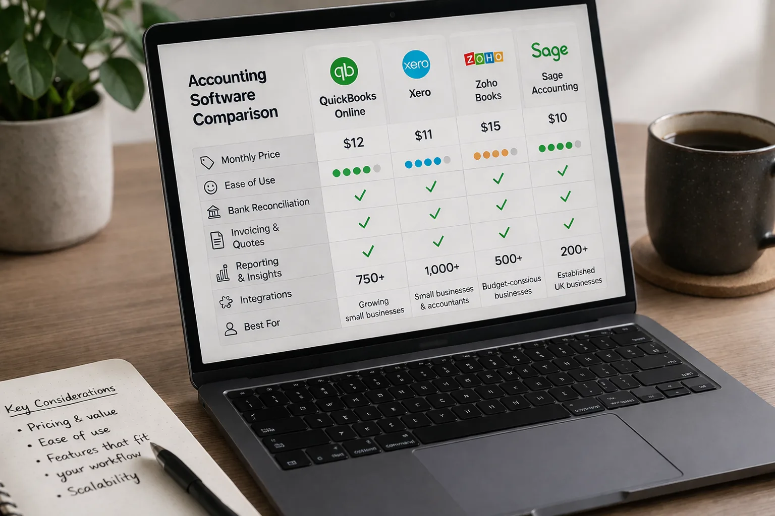 compare accounting packages for small business